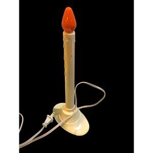 1990s Gemlites Plastic Lamp Included Candle Gem Ivory Drip Look 9 Inch